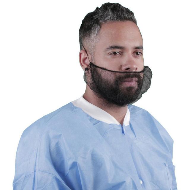 PRO-SAFE Beard Cover: Black, Size Large - Nylon | Part #KM-112HPI-BLACK