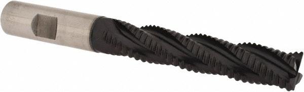 Accupro High Performance Milling Roughing End Mill: 5/8" Dia, 4 Flute, Coarse Pitch, Single End, Powdered Metal - 3-1/8" LOC, 5-1/4" OAL, 5/8" Shank