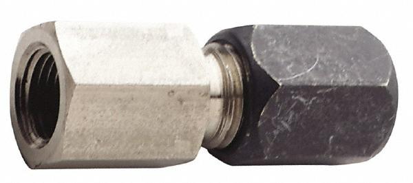 Made in USA Compression Tube Connector: 1/2-14, 5/8" Tube OD, Compression x FNPT - 316 Stainless Steel