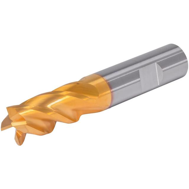 Kennametal | GOmill PRO Corner Radius End Mill: 1/2" Dia, 1-1/4" LOC, 0.0150" Radius, 4 Flute, Solid Carbide - 3-1/4" OAL, 1/2" Shank Dia, 37 & 38