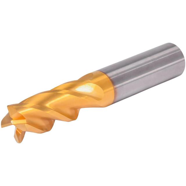 Kennametal | GOmill PRO Corner Radius End Mill: 5/8" Dia, 1-5/8" LOC, 0.1200" Radius, 4 Flute, Solid Carbide - 4-1/8" OAL, 5/8" Shank Dia, 37 & 38
