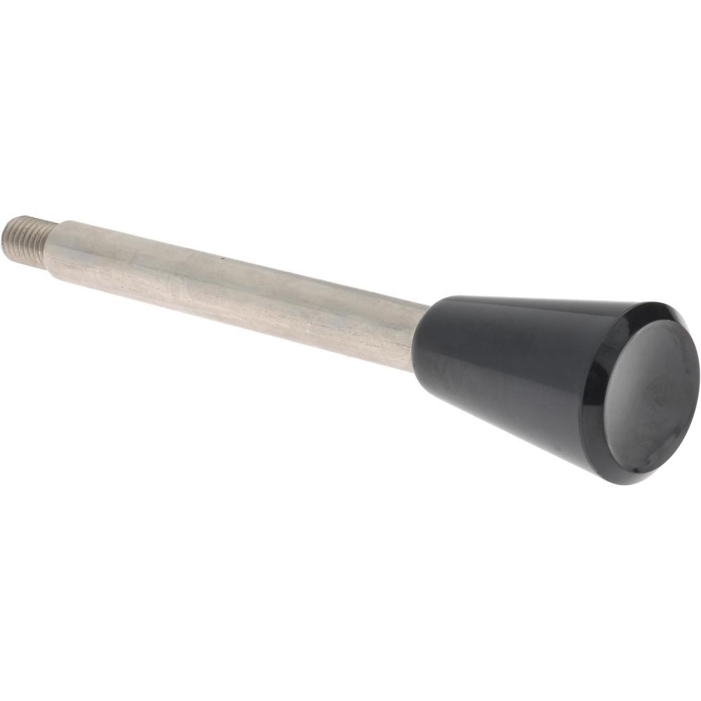 Gibraltar M8x1.25 Stem, 0.98" Knob Dia, 0.39" Shaft Dia, Type C Gear Lever w/ Taper End - 0.51" Thread Length, 4.65" Handle Length, Stainless Steel