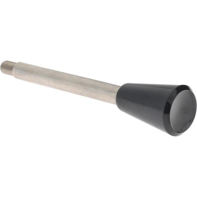 Gibraltar M8x1.25 Stem, 0.98" Knob Dia, 0.39" Shaft Dia, Type C Gear Lever w/ Taper End - 0.51" Thread Length, 4.65" Handle Length, Stainless Steel