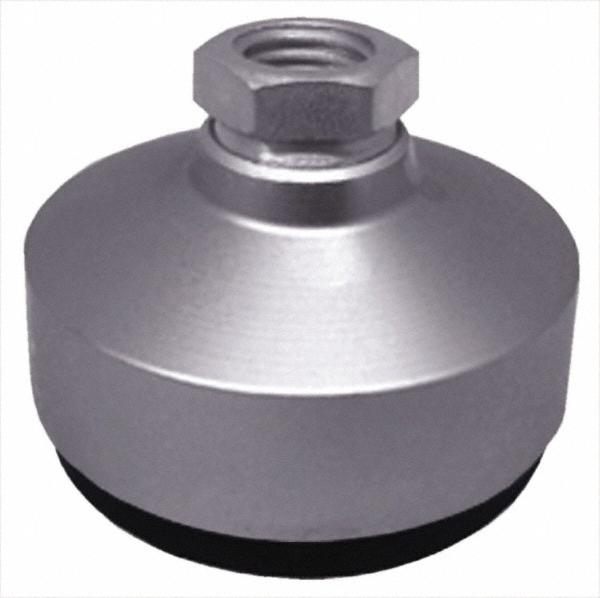 Gibraltar Tapped Leveling Mount: 3/8-16 Thread - 995 lb Load Capacity, 1-1/4" Base Dia, Stainless Steel Pad, Stainless Steel Stud | Part #SS-TSW-1H-G