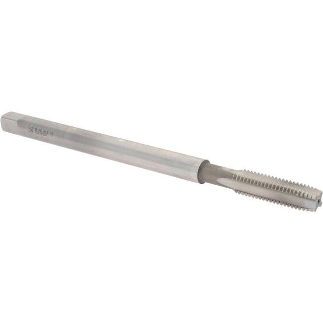 Hertel 1/2-13 UNC, 4 Flute Plug Hand Pulley Tap - High Speed Steel, Bright Finish, H3 Thread Limit, 8" OAL, 0.507" Shank Dia | Part #015153AS
