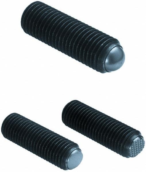 Gibraltar 40mm OAL, Steel, Headless Plain Flat Face Ball End Clamping Screw - 4,496 Lb Max Load, 7mm Ball Dia | Part #22720.0608