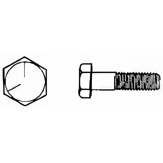 Made in USA | Value Collection Hex Head Cap Screw: 3/4-10, 3" Length Under Head, Grade 18-8 Stainless Steel, Bright/Uncoated Finish - 1-1/8" Hex, MS