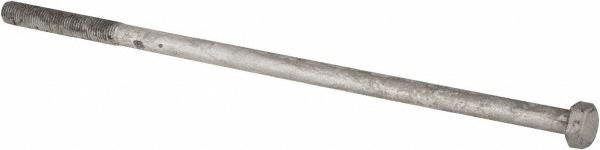 Value Collection Hex Head Bolt: 1-8, 26" Length Under Head, Steel, Grade 2 - Galvanized Finish, Partially Threaded, ASTM A307 | Part #LCSA61002600CG