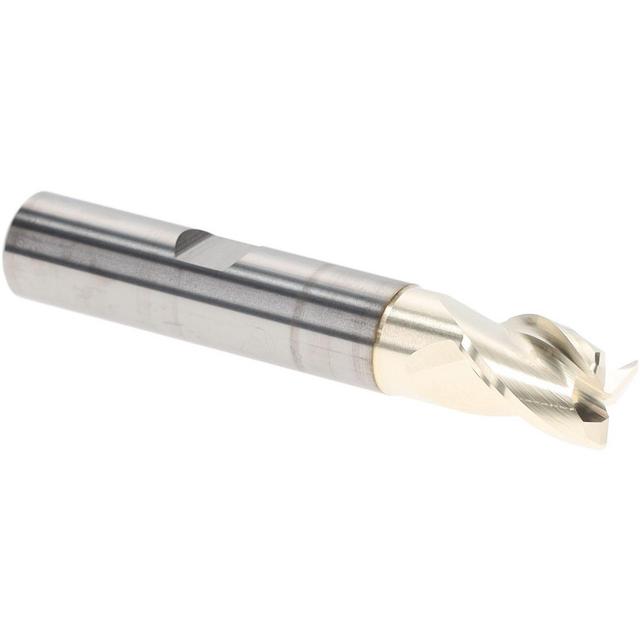 Accupro Corner Radius End Mill: 1/2" Dia, 5/8" LOC, 0.0300" Radius, 3 Flute, Solid Carbide - 3" OAL, 1/2" Shank Dia, 37 deg Helix, ZrN Finish, Single