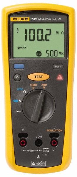 Fluke Backlight Display, 2,000 Megohm Electrical Insulation Resistance Tester & Megohmmeter - 1,000 VDC Max Test Voltage, Powered by AA Battery
