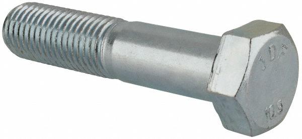 Value Collection Hex Head Cap Screw: M24x3, 110.00 mm Length Under Head, Grade 10.9 Steel, Zinc Finish - Partially Threaded, 36.00 mm Hex, DIN 931 &