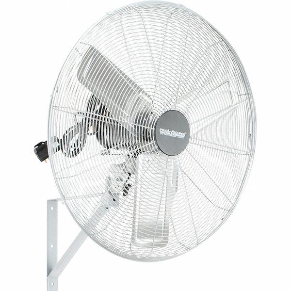 PRO-SOURCE 30" Blade 1/4 hp Oscillating Industrial Circulation Wall-Mount Fan - Back-Mounted, 120 VAC, 1,115 RPM, 1.6-1.9 Amps, 3-Speed, Single
