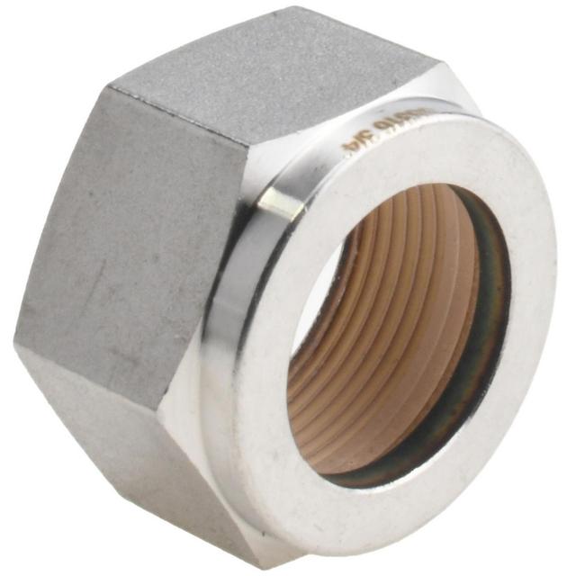 Value Collection Compression Tube Nut: 3/4" Tube OD, FNPT - 316 Stainless Steel, ASTM A182, ASTM A213, ASTM A269, ASTM A276, ASTM A479, DIN EN10122-5