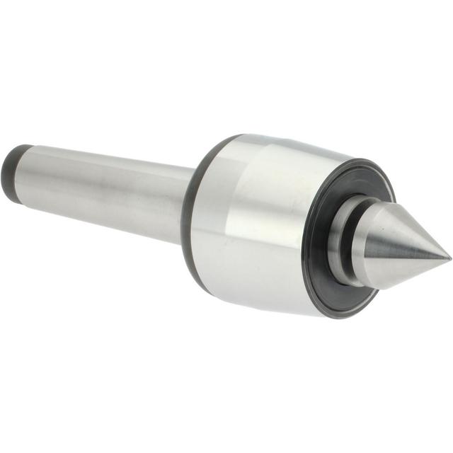 Accupro Live Center: Morse Taper Shank, 1.7126" Head Length - 330.69 lb Workpiece Weight, 5,000 Max RPM, Interchangeable Point