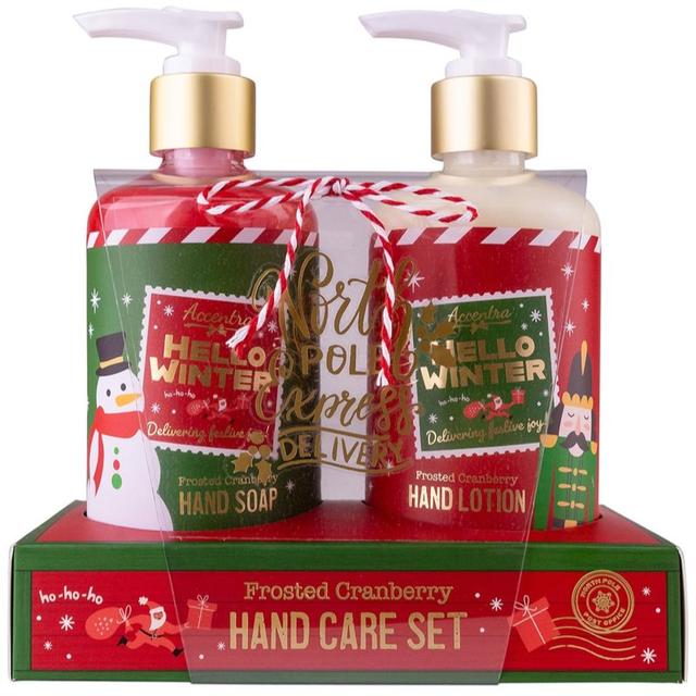 Accentra Hello Winter Frosted Cranberry Christmas gift set for hands fragrance Frosted Cranberry