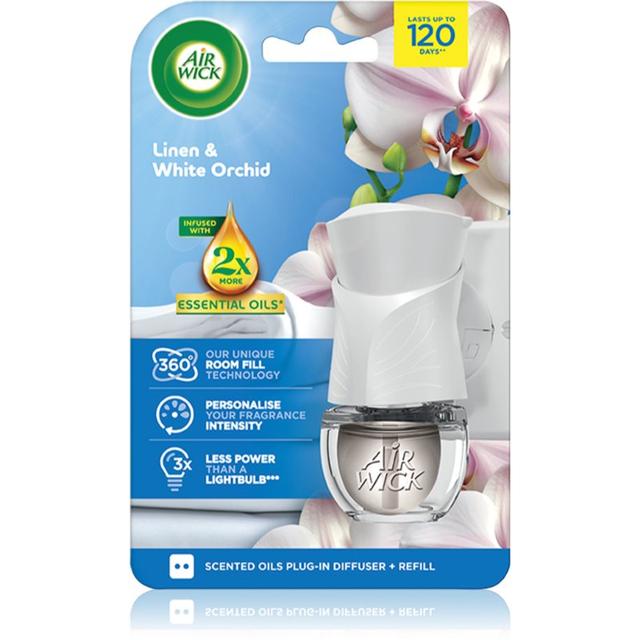 Air Wick Linen & White Orchid electric air freshener with refill 19 ml