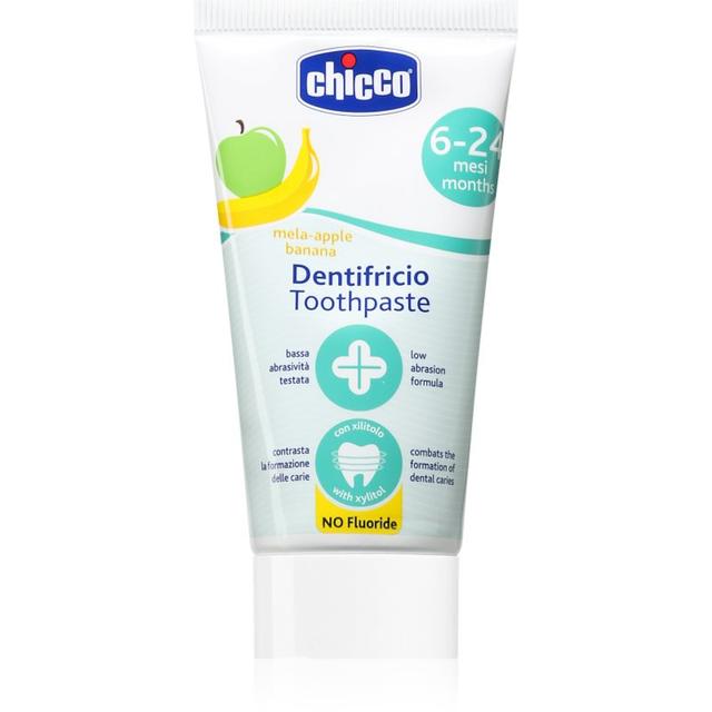 Chicco Fluoride-Free Toothpaste 6-24m fluoride-free toothpaste for children Apple-Banana 50 ml