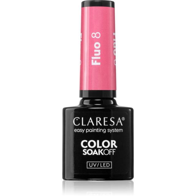 Claresa SoakOff UV/LED Color Fluo gel nail polish shade 8 5 g