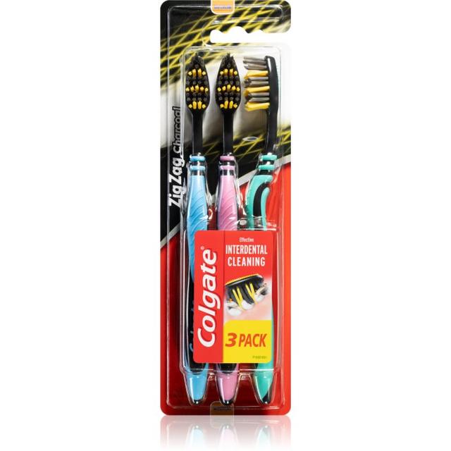 Colgate Zig Zag Charcoal medium toothbrushes 3 pc