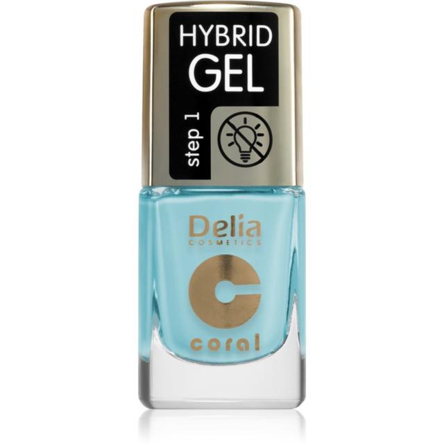 Delia Cosmetics Coral Nail Enamel Hybrid Gel gel nail polish shade 140 11 ml