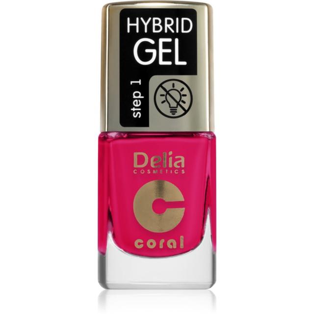 Delia Cosmetics Coral Nail Enamel Hybrid Gel gel nail polish shade 147 11 ml