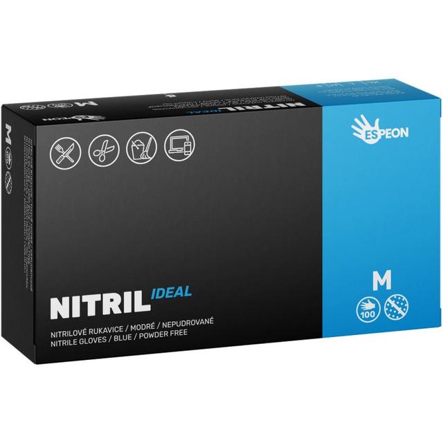 Espeon Nitril Ideal3 Blue nitrile powder-free gloves size M 100 pc