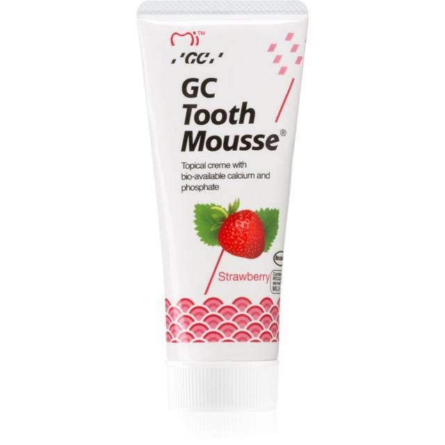 GC Tooth Mousse protective remineralising cream for sensitive teeth without fluoride flavour Strawberry 35 ml