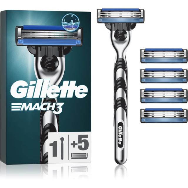 Gillette Mach3 razor + replacement heads 5 pc