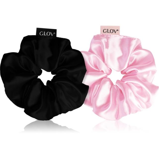 GLOV Satin Scrunchies S hair bands Pink/Black 2 pc