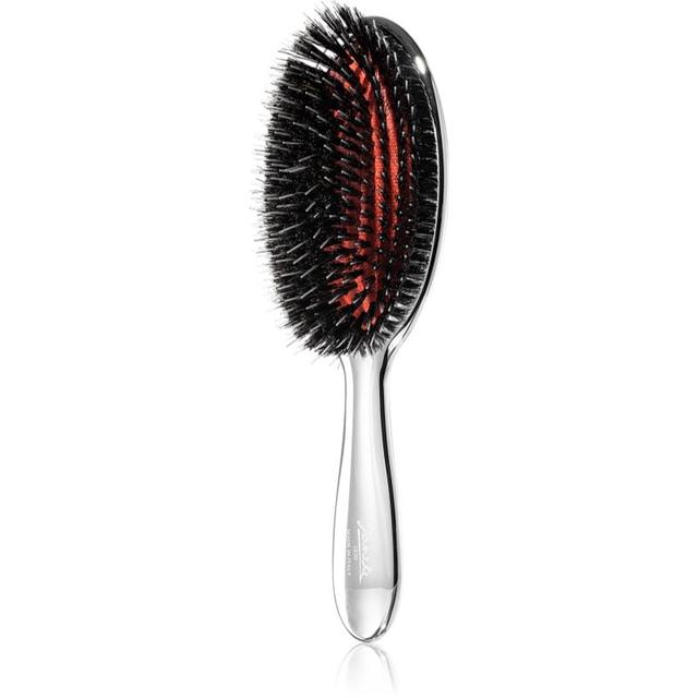 Janeke Chromium Line Air-Cushioned Brush with Bristles and Nylon Reinforcement oval hair brush 22 x 7 cm 1 pc