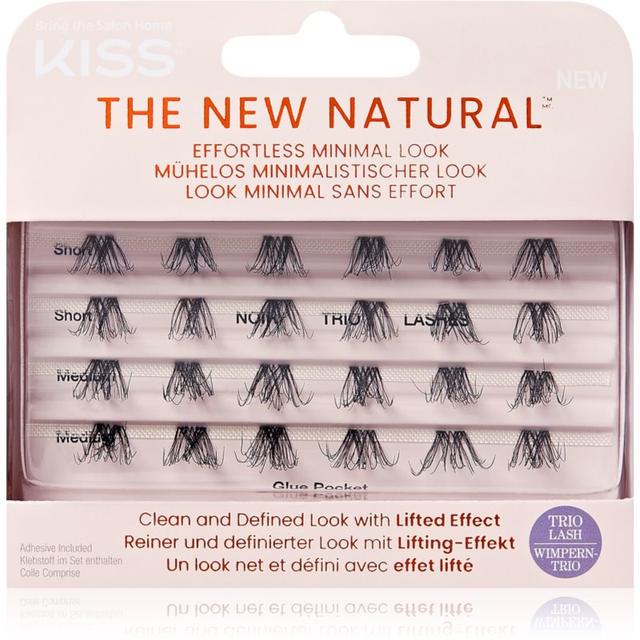 KISS The New Natural Effortless Minimal Look knott-free individual cluster lashes Trio 02 24 pc