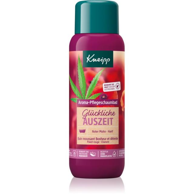 Kneipp Glückliche Auszeit bath foam Red Poppy and Cannabis 400 ml
