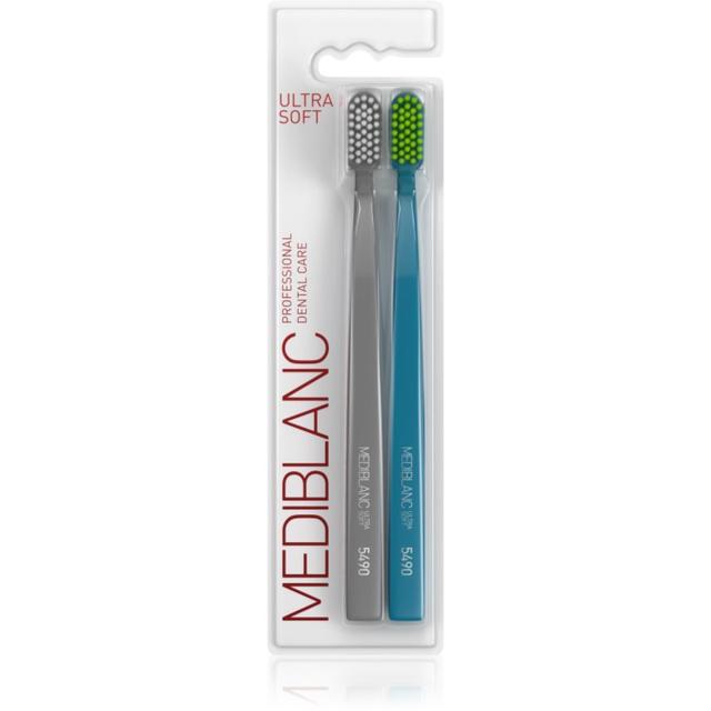 MEDIBLANC 5490 Ultra Soft toothbrushes ultra soft Grey, Blue 2 pc