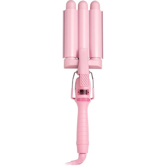 Mermade Mini Waver 25 mm triple barrel curling iron for hair Pink 1 pc