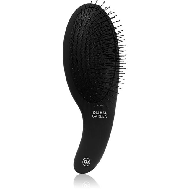 Olivia Garden Black Label CURVE Board&Nylon bristles hairbrush for easy combing Black 1 pc