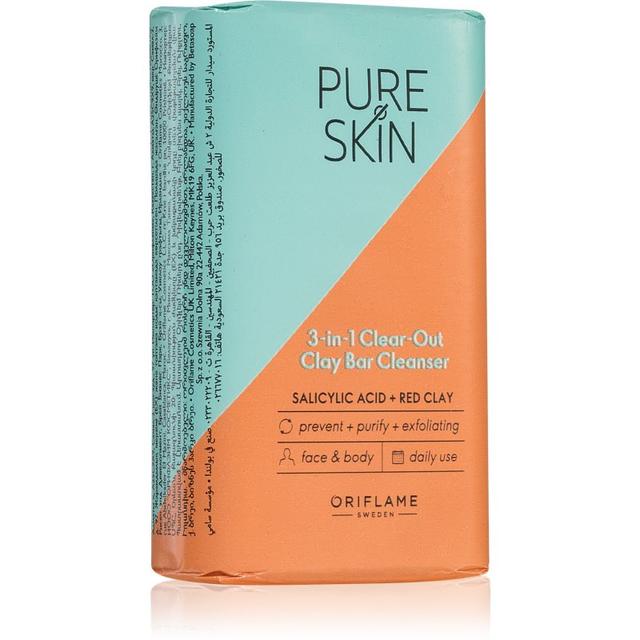 Oriflame Pure Skin cleansing soap with clay for face and body 75 g