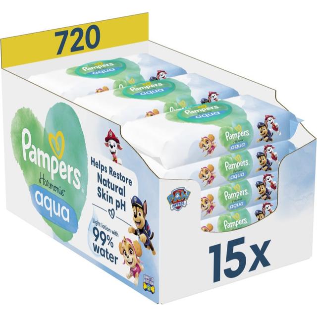 Pampers Harmonie Aqua Paw Patrol wet cleansing wipes for children 720 pc