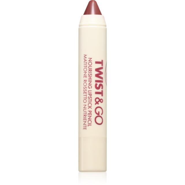 puroBIO Cosmetics Twist&Go nourishing lipstick in a pencil shade Dark Mauve 2.9 g