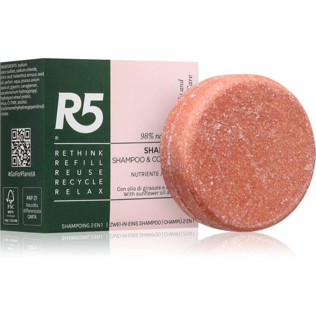 R5 Nourishing 2 in 1 shampoo bar with nourishing effect 70 g
