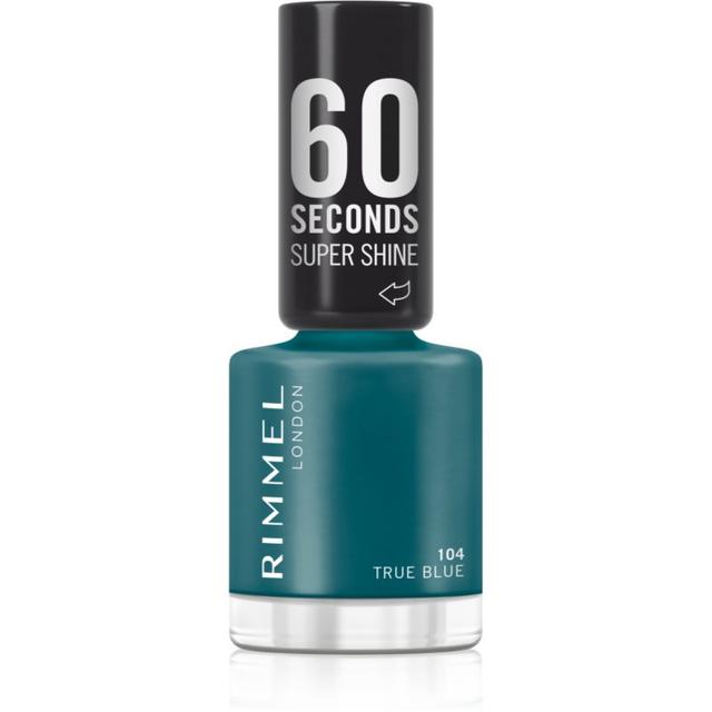 Rimmel 60 Seconds Super Shine nail polish shade 104 True Blue 8 ml