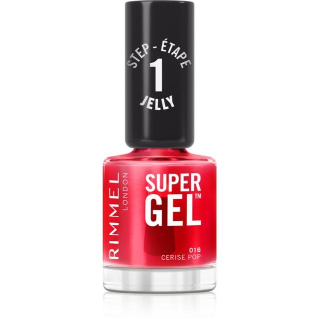 Rimmel Super Gel gel nail polish without UV/LED sealing shade 016 Cerise Pop 12 ml