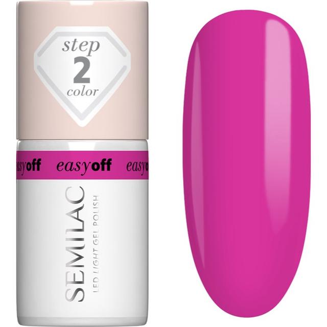 Semilac Easy Off Step 2 gel nail polish for UV/LED hardening shade Magenta Crush 7 ml