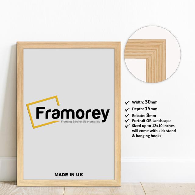 (A4- 297X210MM) Pine Picture Frame / Wall Art Frames / Flat Wooden Effect Poster Frame / Photo Print Frame