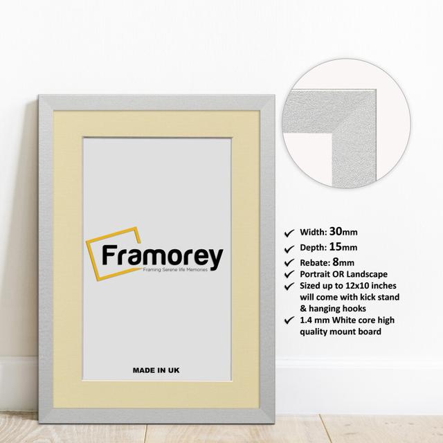 (40x50CM Pic (50x60CM Frame)) Silver Picture Frame Photo Frames With Ivory Mount Wall Art Hanging Frame Home Decor Frame