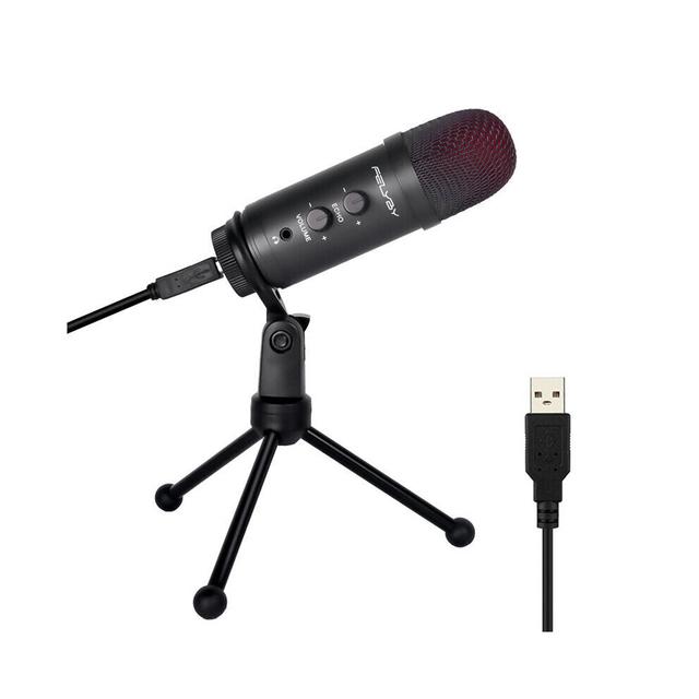 Condenser Microphone for Voiceover Work Online Singing Voice Overs USB Notebook PC Mic