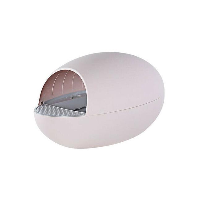 (Pink) Cat Litter Box Smart Sensor Mute Low Energy Consumption Easy to Clean 5W