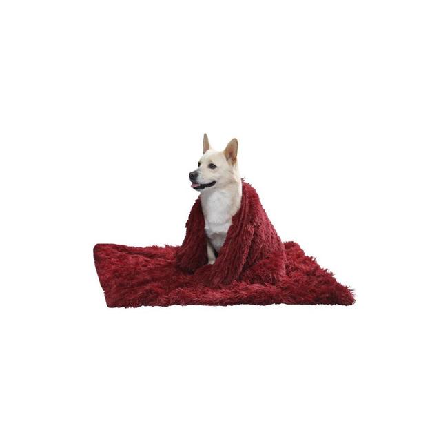 (Red,  56*36CM) Puppy Pet Blanket Cat Dog Bed Mattress Soft Calming Sleeping Mats