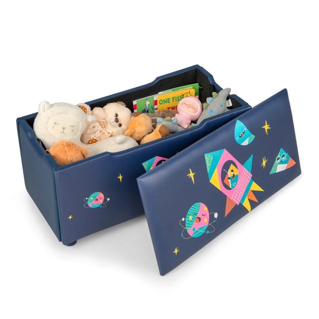Upholstered Kids Toy Storage Bench Storage Organizer Toy Chest w/ Lid