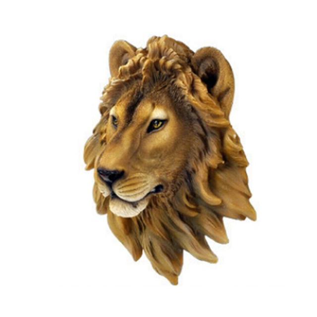 Bar Wine Cellar Simulation Sculpture Decor Resin Craft Beast Head Wall Statue