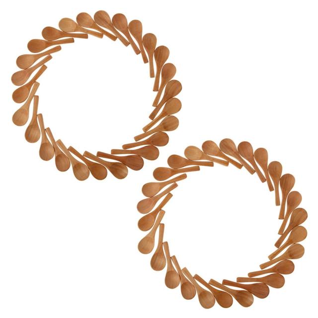100 Pieces Small Wooden Spoons Mini Spoons Wood Honey Teaspoon Cooking Condiments Spoons for Kitchen